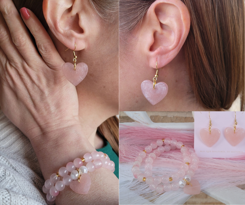 Set Corazón Rosa