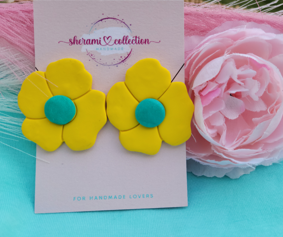 Aretes artesanales en arcilla de Sherami Collection